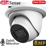 DAHUA (IPC-HDW2841TM-S) 8MP 2,8MM STARLİTE WİZ SENSE IP67 POE METAL SD SESLİ DOME IP KAM.30MT