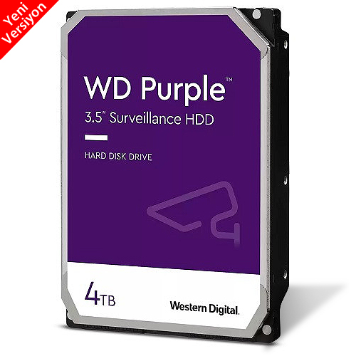 Western Digital Purple (WD43PURZ) 4TB 3.5" 256MB Cache – 7/24 Güvenlik Kamerası Harddisk
