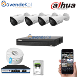 Dahua 4 Kameralı IP Hazır Tak Çalıştır Set